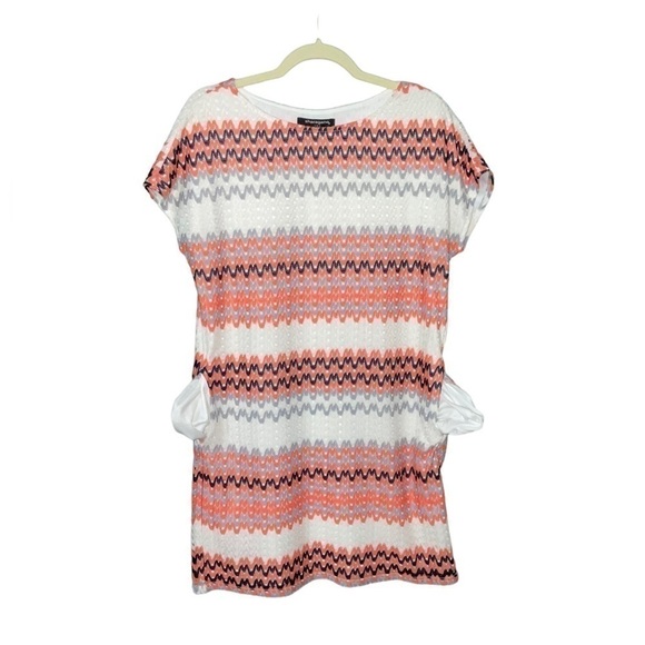 Sharagano Chevron Crochet Knit Tunic Midi Dress Sz. 10. - Picture 5 of 9